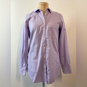 TALULA (ARITZIA) Boyfriend Fit Lavender Button-down  Blouse / Shirt Sz XS
